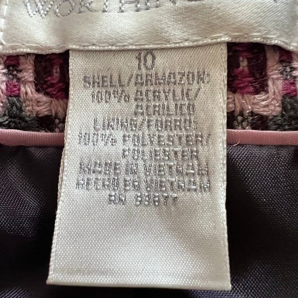 Worthington Raspberry Patterned Two Button Blazer - 10 - Picture 5 of 5